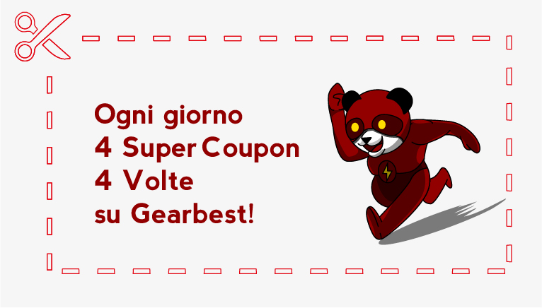 Prezzi pazzi: 4 coupon 4 volte al giorno su Gearbest. Solo per i più veloci!