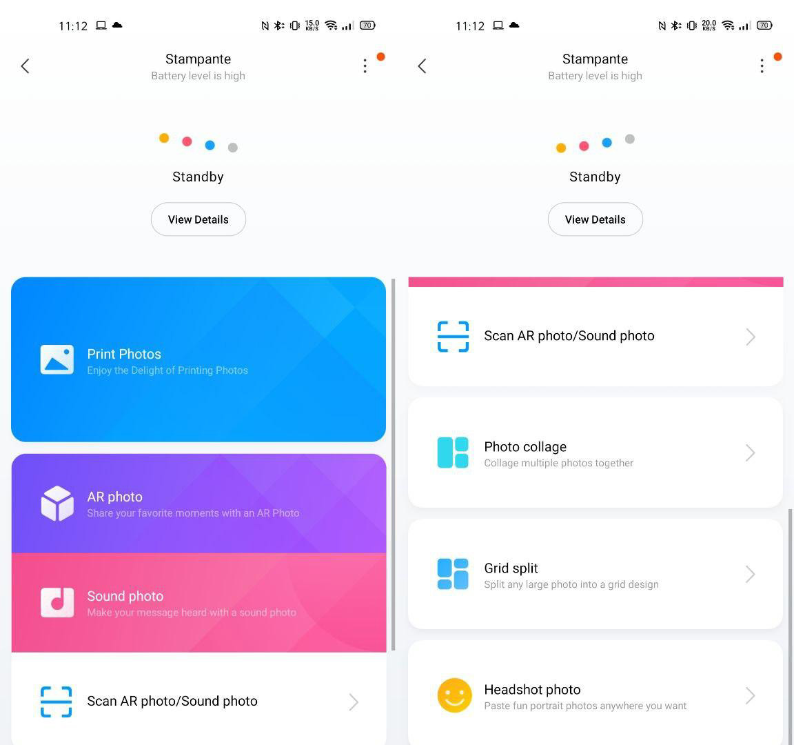 menu xiaomi mi pocket photo printer