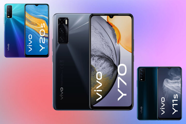 vivo y70, y20s e y11s