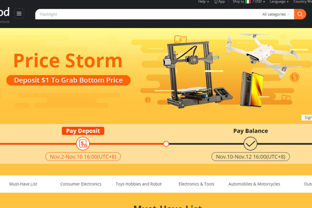 banggood price storm