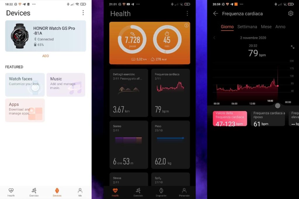 honor watch gs pro huawei health