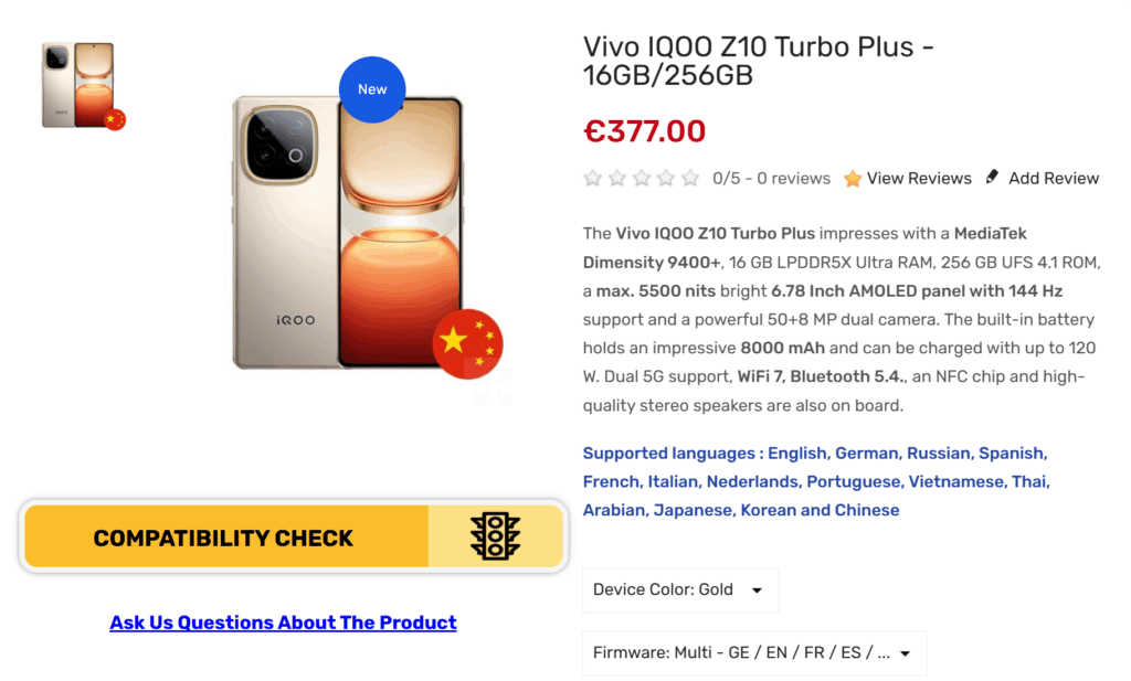 IQOO Z10 Turbo Plus - Offerta TradingShenzhen
