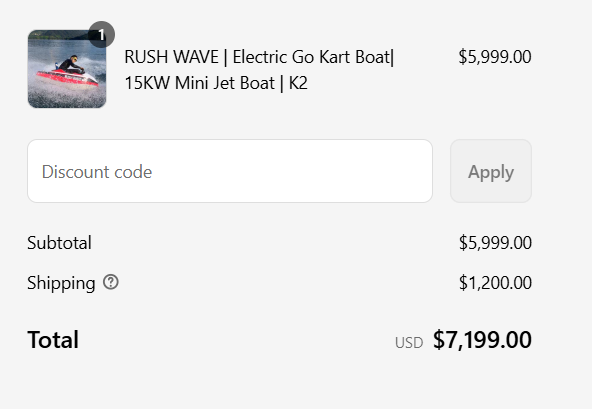 simulazione prezzo ruwh wave e-kart boat