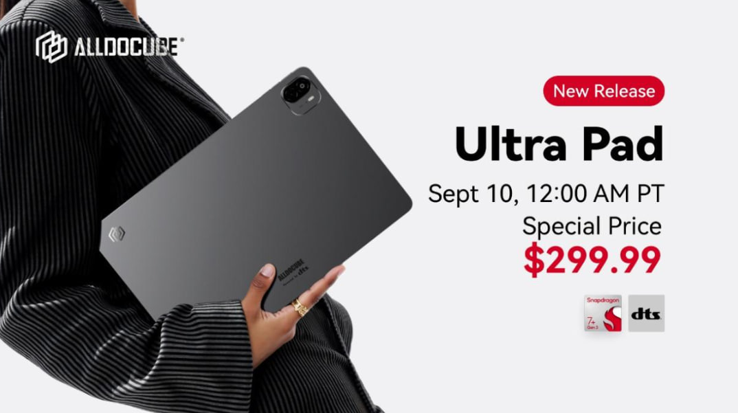 ALLDOCUBE Ultra Pad ufficiale: 13″ 2.8K a 144 Hz con Snapdragon 7+ Gen 3 a 270€