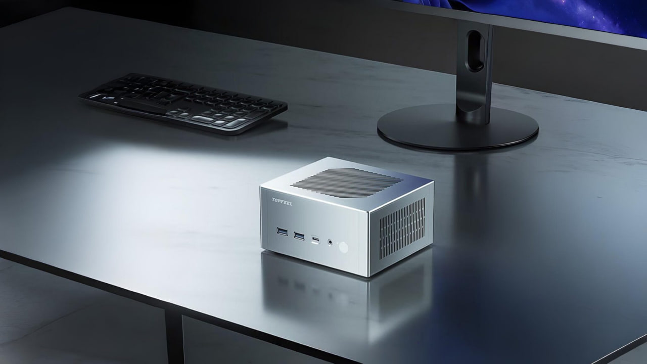 Topfeel DeskOne T2: mini PC Ryzen AI con USB4, OCuLink e fino a 128GB DDR5