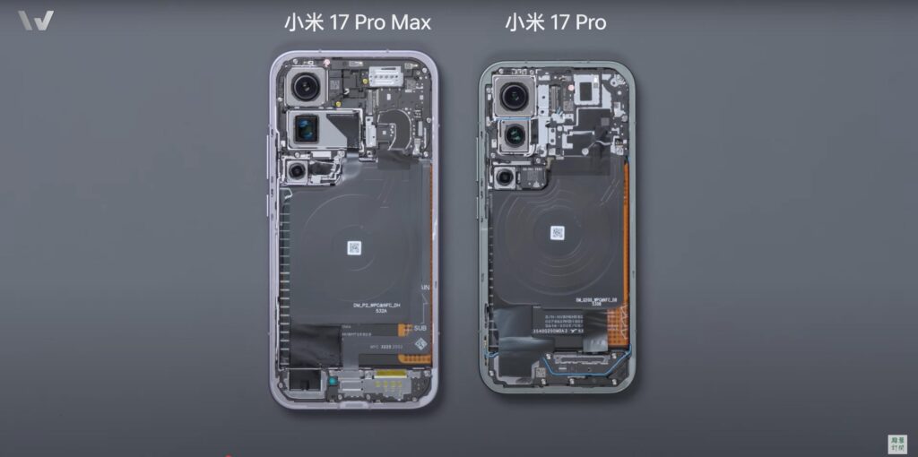 Xiaomi 17 Pro e 17 Pro Max Teardown