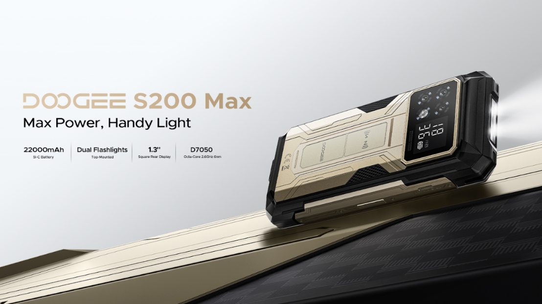 DOOGEE S200 Max ufficiale: rugged con batteria da 22.000 mAh, doppio display e Dimensity 7050