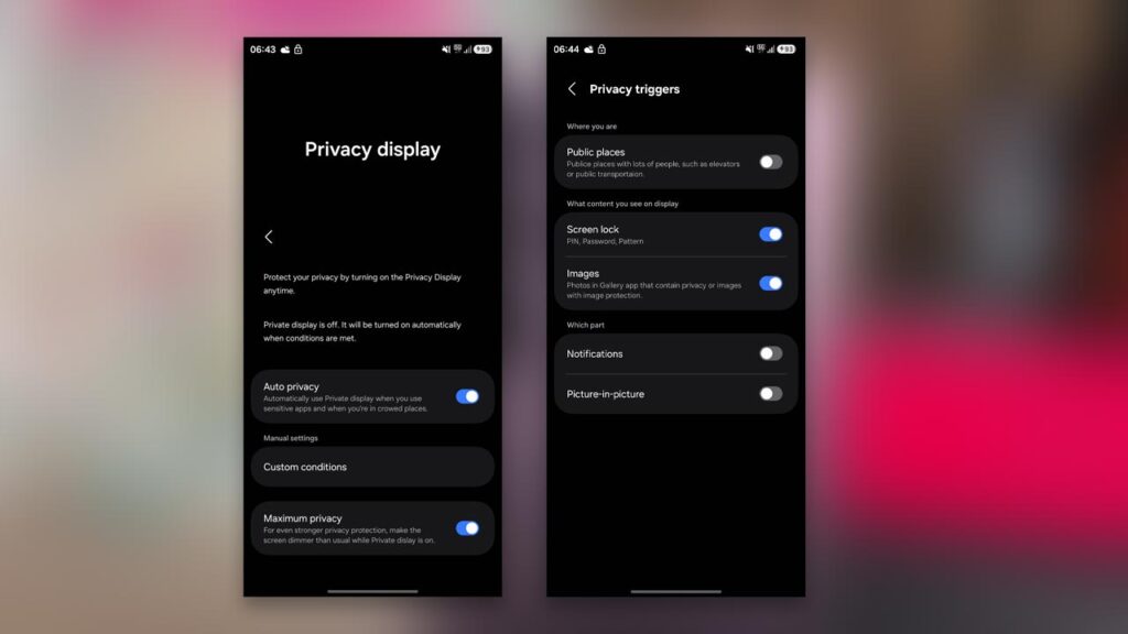 Samsung Galaxy S26 Ultra Privacy Display Leak