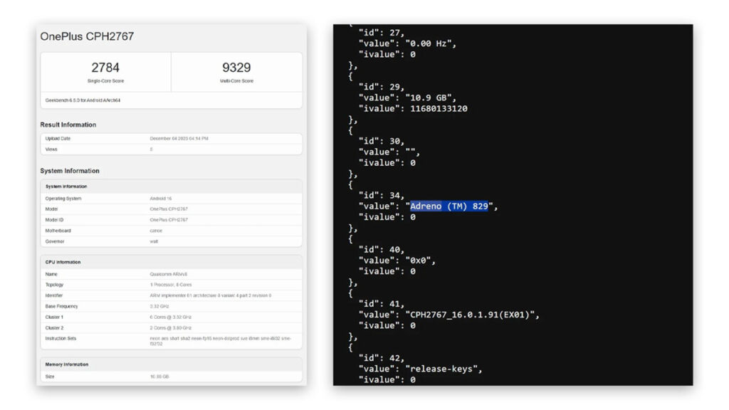 OnePlus 15R Geekbench