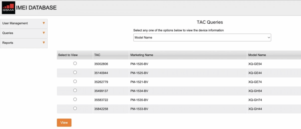 Xperia 1 VIII e 10 VIII individuati nel database IMEI