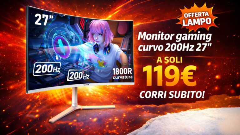 Monitor Gaming Curvo Offerta Amazon
