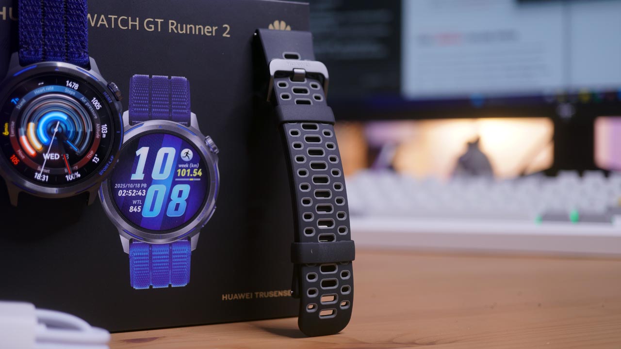 Huawei Watch GT Runner 2 — cinturino FKM nero