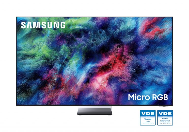 Samsung TV Micro RGB R95H: certificazioni VDE per la sicurezza degli occhi e il ritmo circadiano