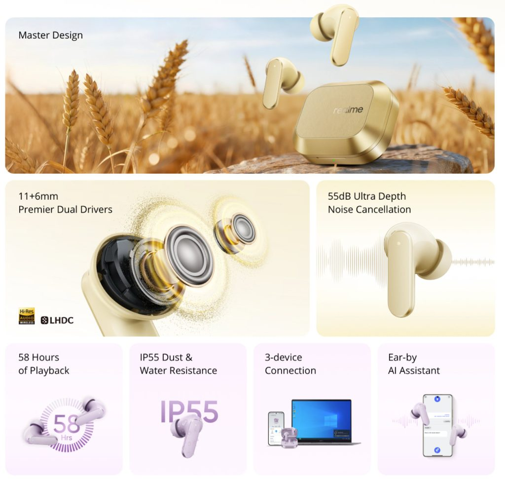 realme Buds Air8 dettaglio