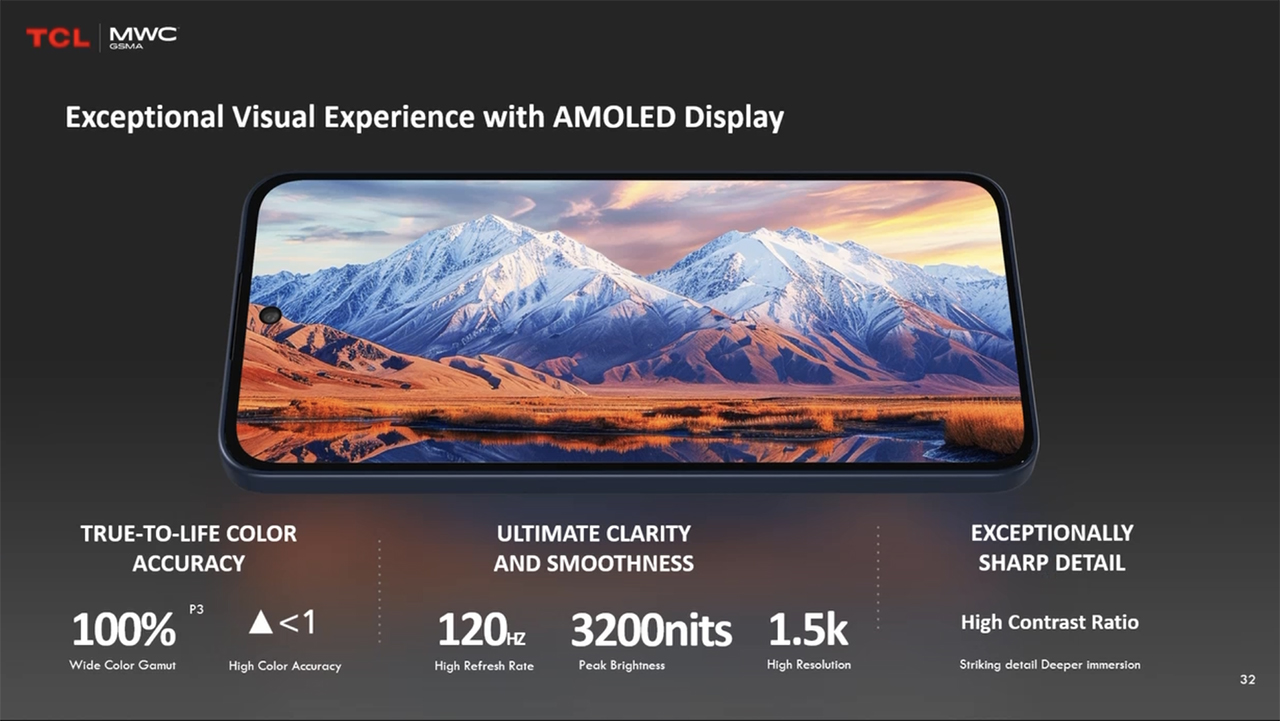 TCL NXTPAPER su AMOLED display technology