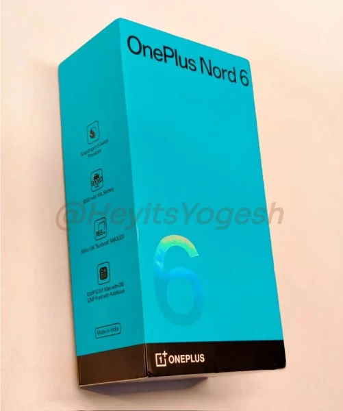 OnePlus Nord 6 box leak