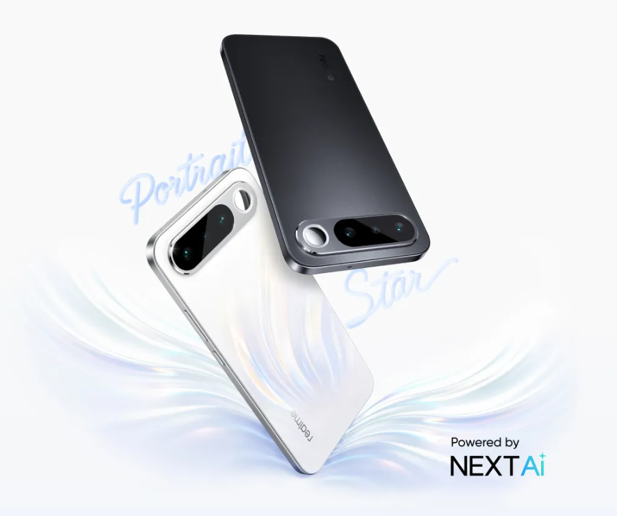 realme 16 5G design posteriore con ring flash e selfie mirror