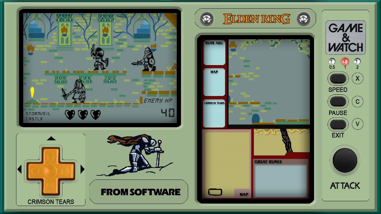Elden Ring as a Game & Watch title