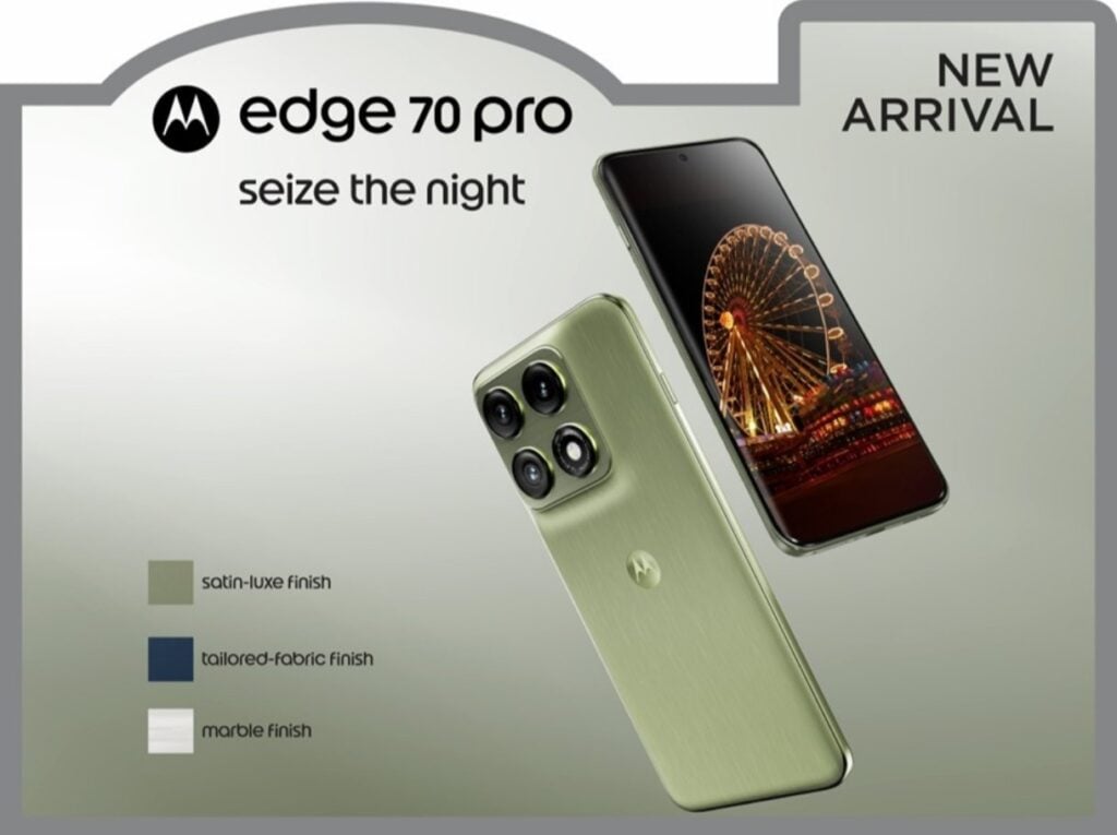Motorola Edge 70 Pro leak: colori, finiture e batteria