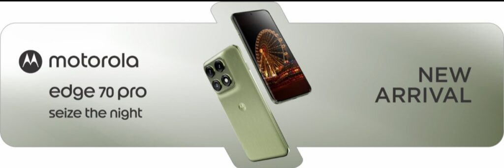 Seconda immagine promozionale del Motorola Edge 70 Pro con focus sul design