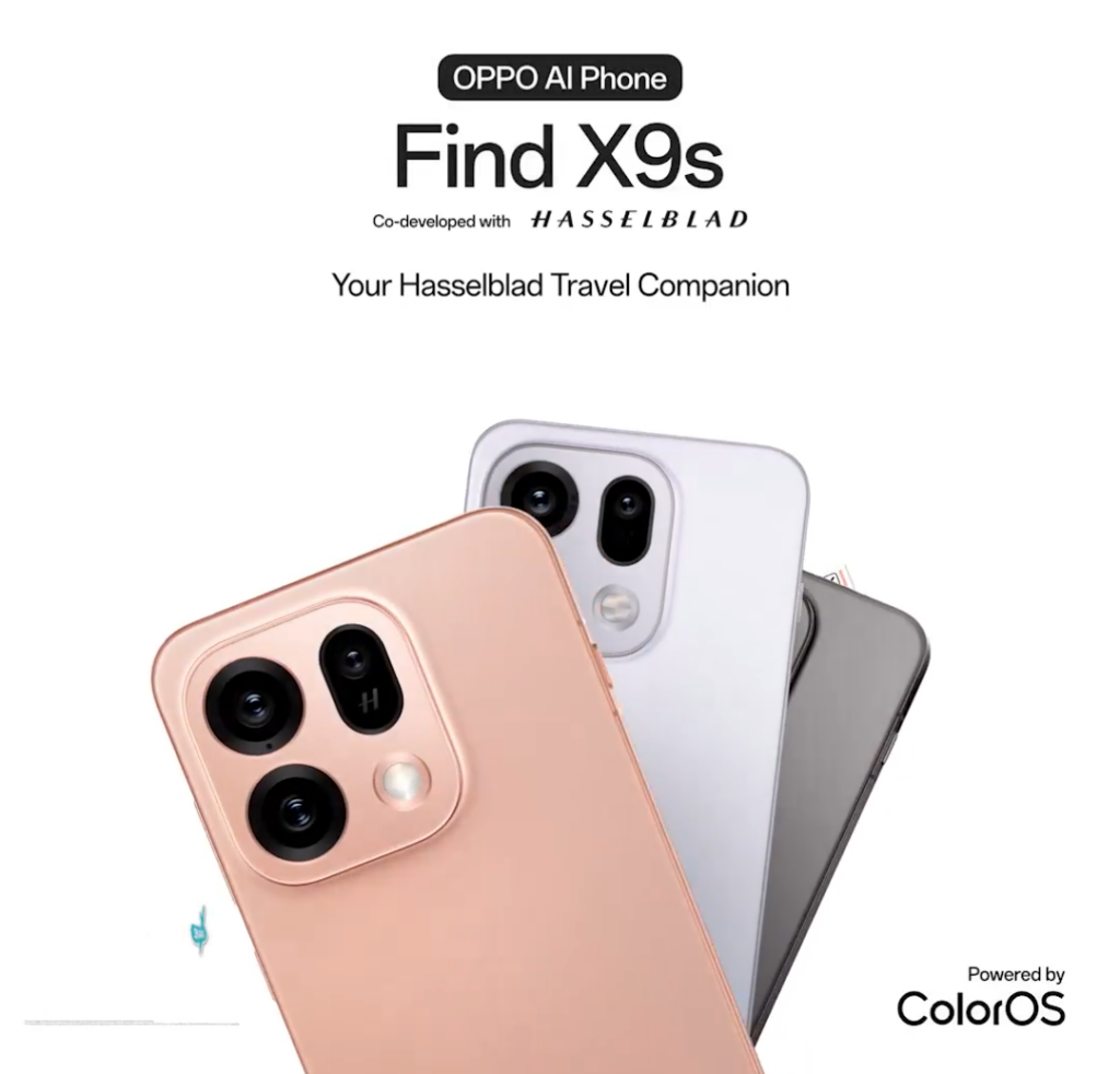 OPPO Find X9s globale atteso il 21 aprile con batteria da 7025 mAh