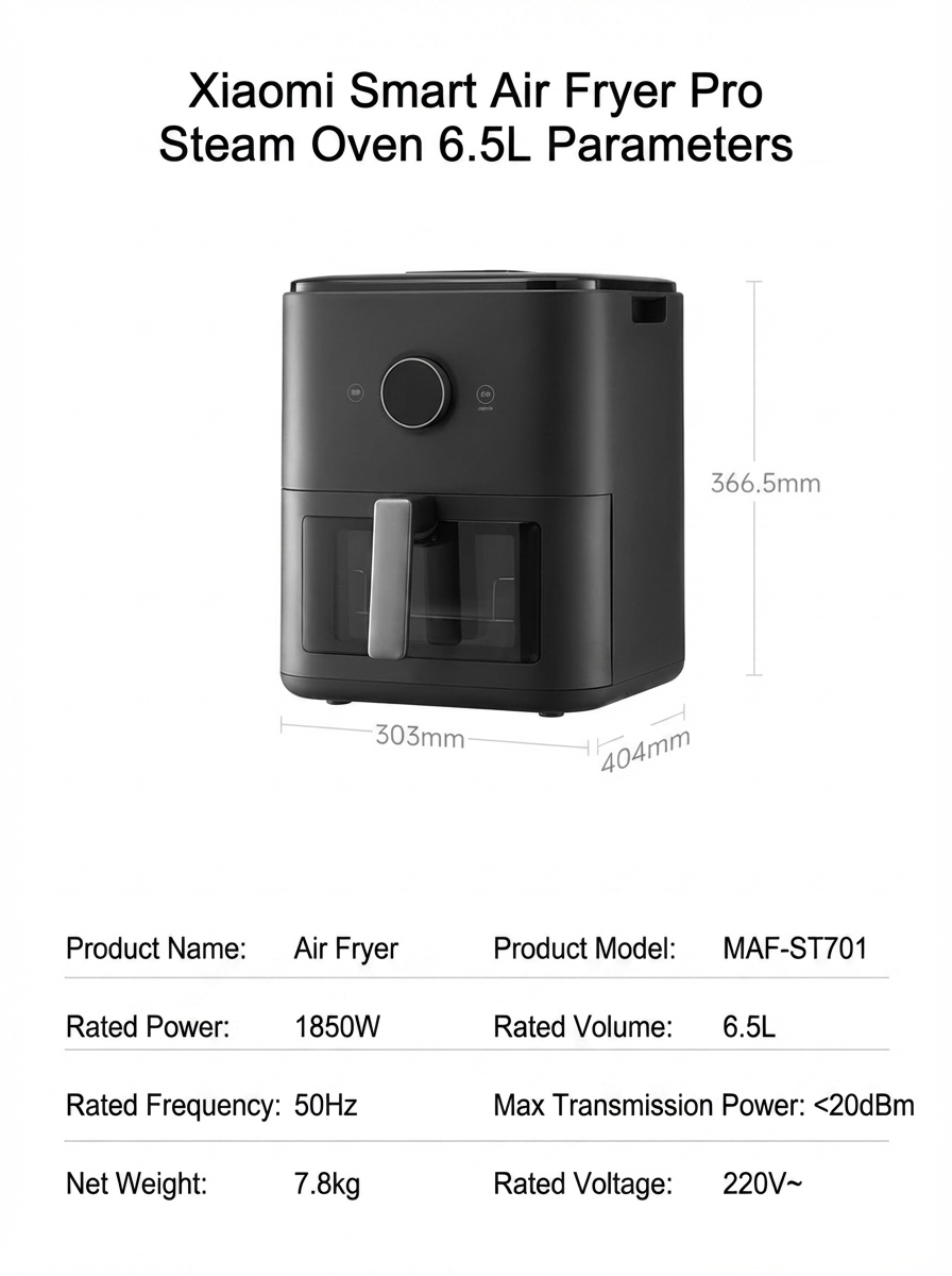 Xiaomi Launches Mijia Smart Air Fryer Pro (Steam & Bake Edition)