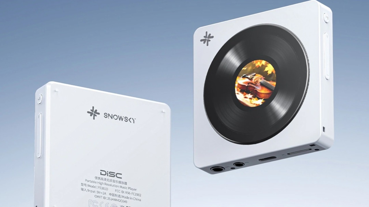 飞傲雪漫天 DISC 便携播放器白色款上市:双音频 DAC + 双输出接口,549 元