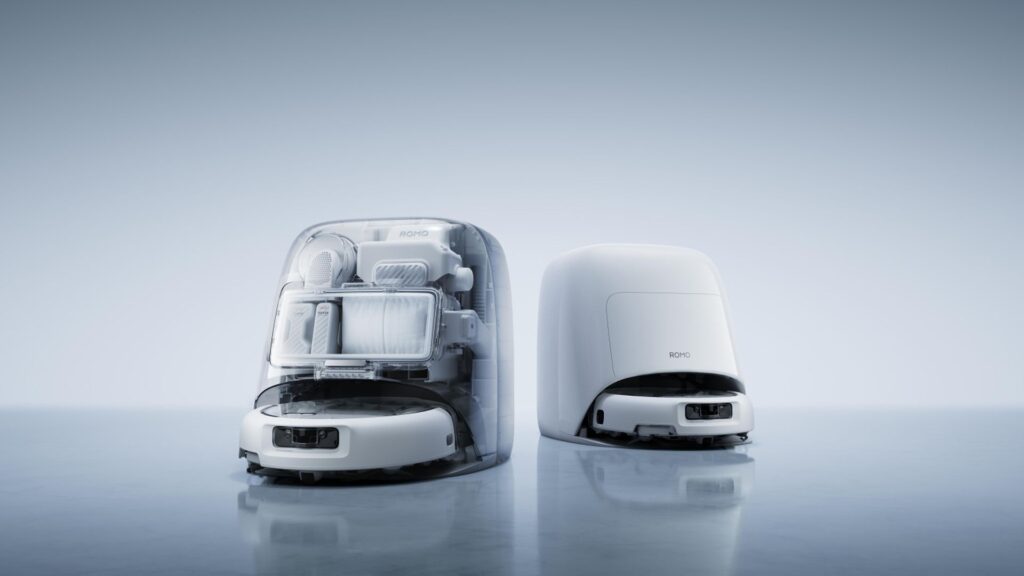 DJI Romo 2: robot aspirapolvere con 36.000 Pa e base smart
