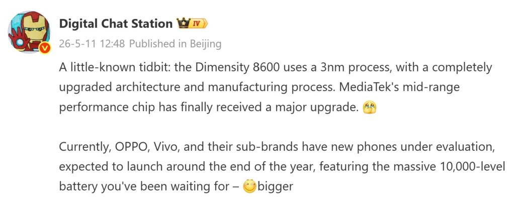 Dimensity 8600
