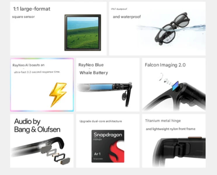 RayNeo V4 AI Glasses Specifications