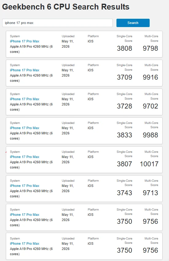 RedMagic 11S Pro+ spotted on Geekbench as first Android phone to cross 4,000 single-core p screenshot articolo