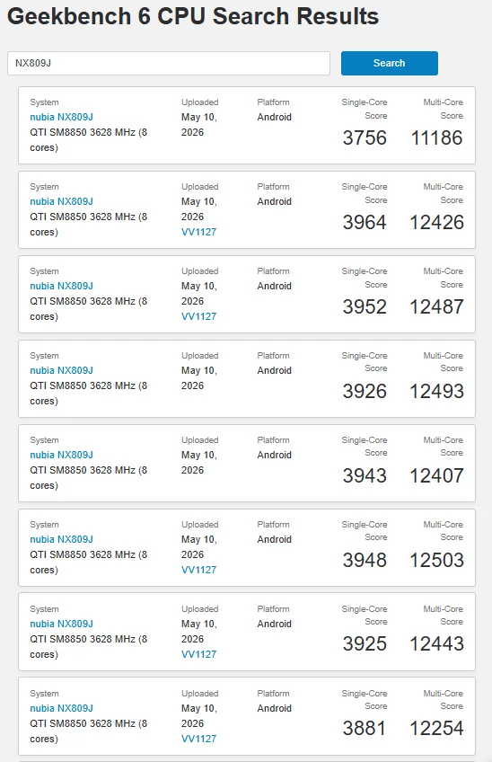 RedMagic 11S Pro+ spotted on Geekbench as first Android phone to cross 4,000 single-core p screenshot articolo