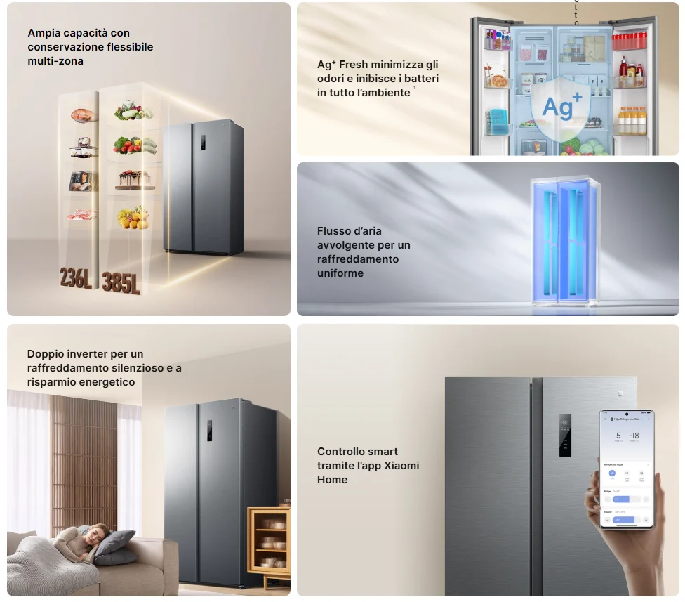 xiaomi mijia frigorifero side by side 621L screenshot articolo