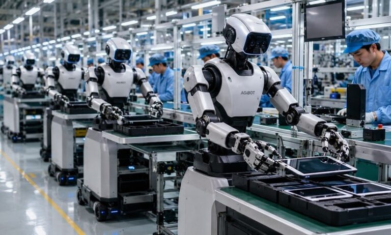 Agibot porta i robot umanoidi in fabbrica logo ufficiale