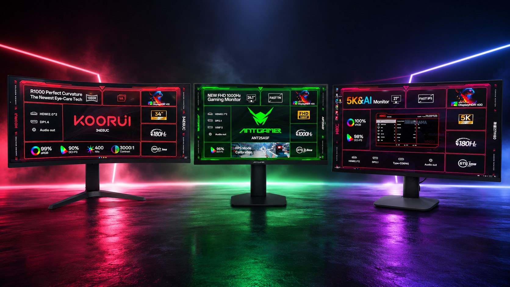 AntGamer ANT25ASF 1000 Hz e nuovi monitor gaming AntGamer