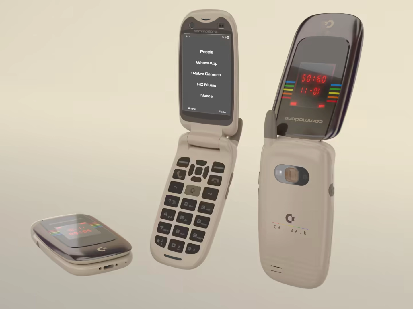 Commodore 宣布使用回收内存且不配耳机,使 Callback 8020 翻盖手机降价 100 美元