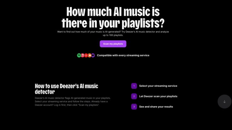 Deezer il rilevatore AI
