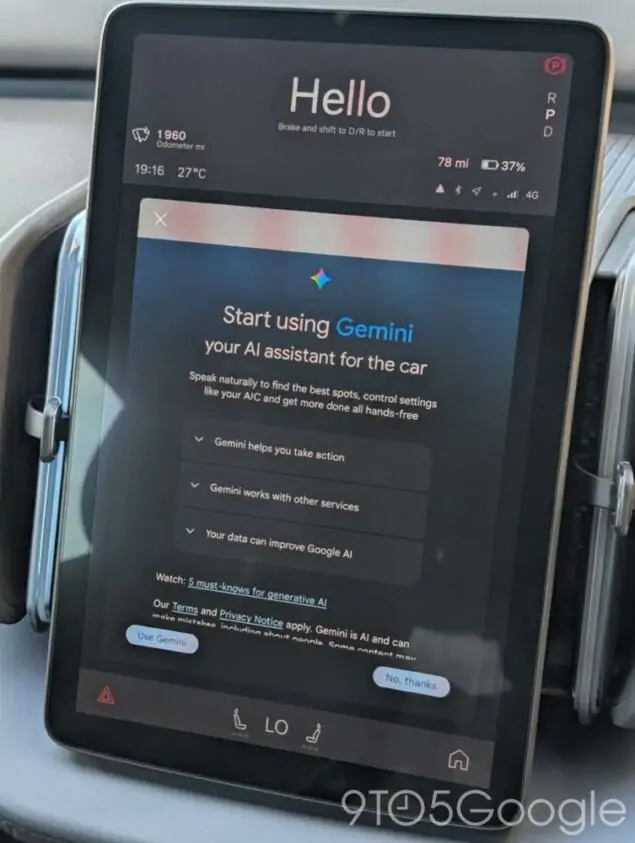 gemini android automotive