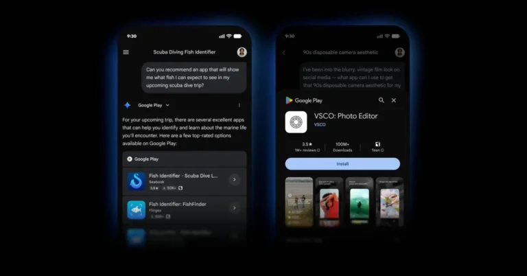 Gemini su Android integra Google Play Store