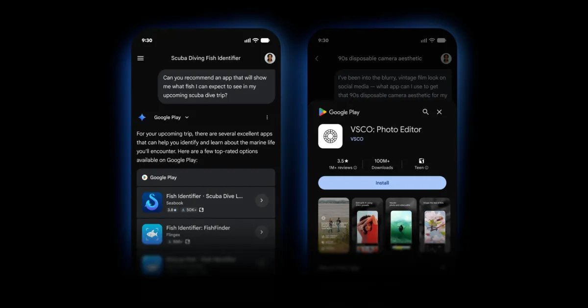 Gemini su Android integra Google Play Store