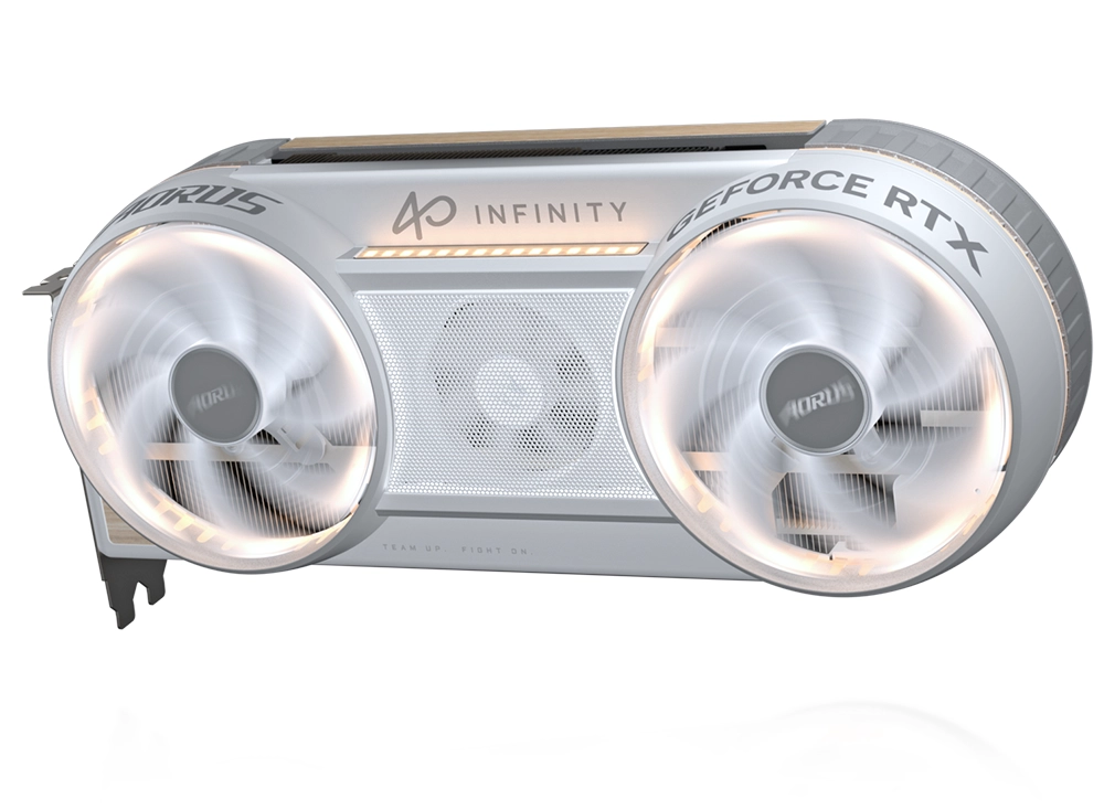 技嘉发布 40 周年纪念 AORUS RTX 5080 INFINITY 系列显卡,含 WOOD 木纹版