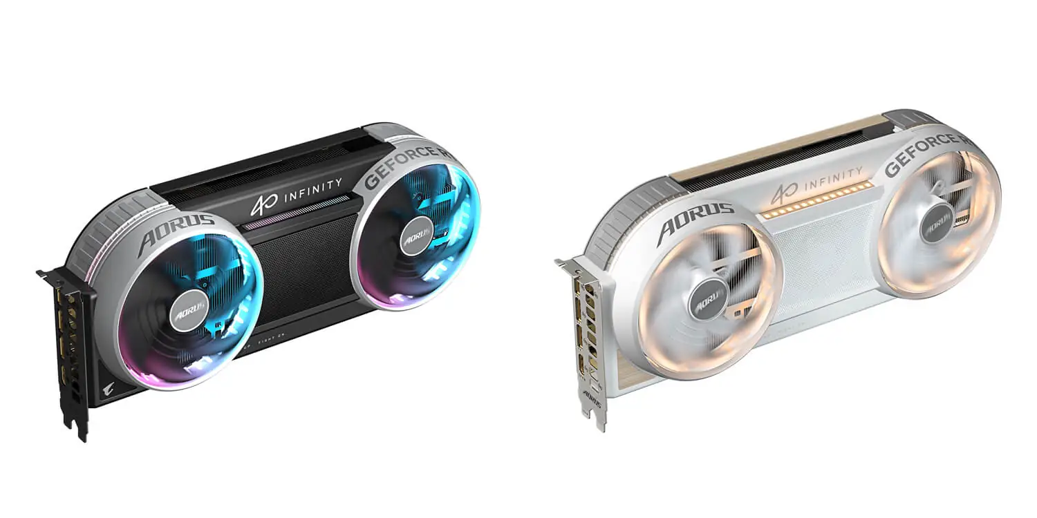 技嘉发布 40 周年纪念 AORUS RTX 5080 INFINITY 系列显卡,含 WOOD 木纹版