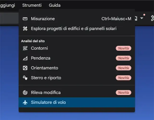 Il simulatore di volo in Google Earth