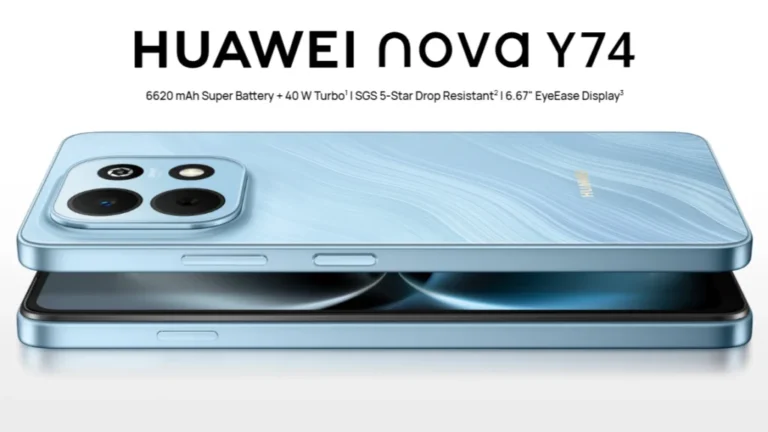 Huawei nova Y74 con batteria da 6.620 mAh e schermo da 6,67 pollici screenshot articolo