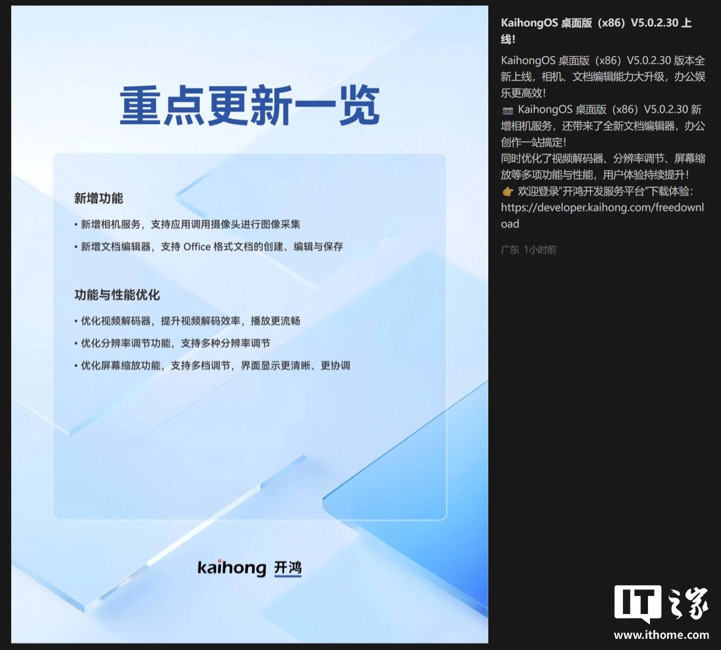 KaihongOS Desktop x86 V5.0.2.30: arrivano fotocamera ed editor documenti