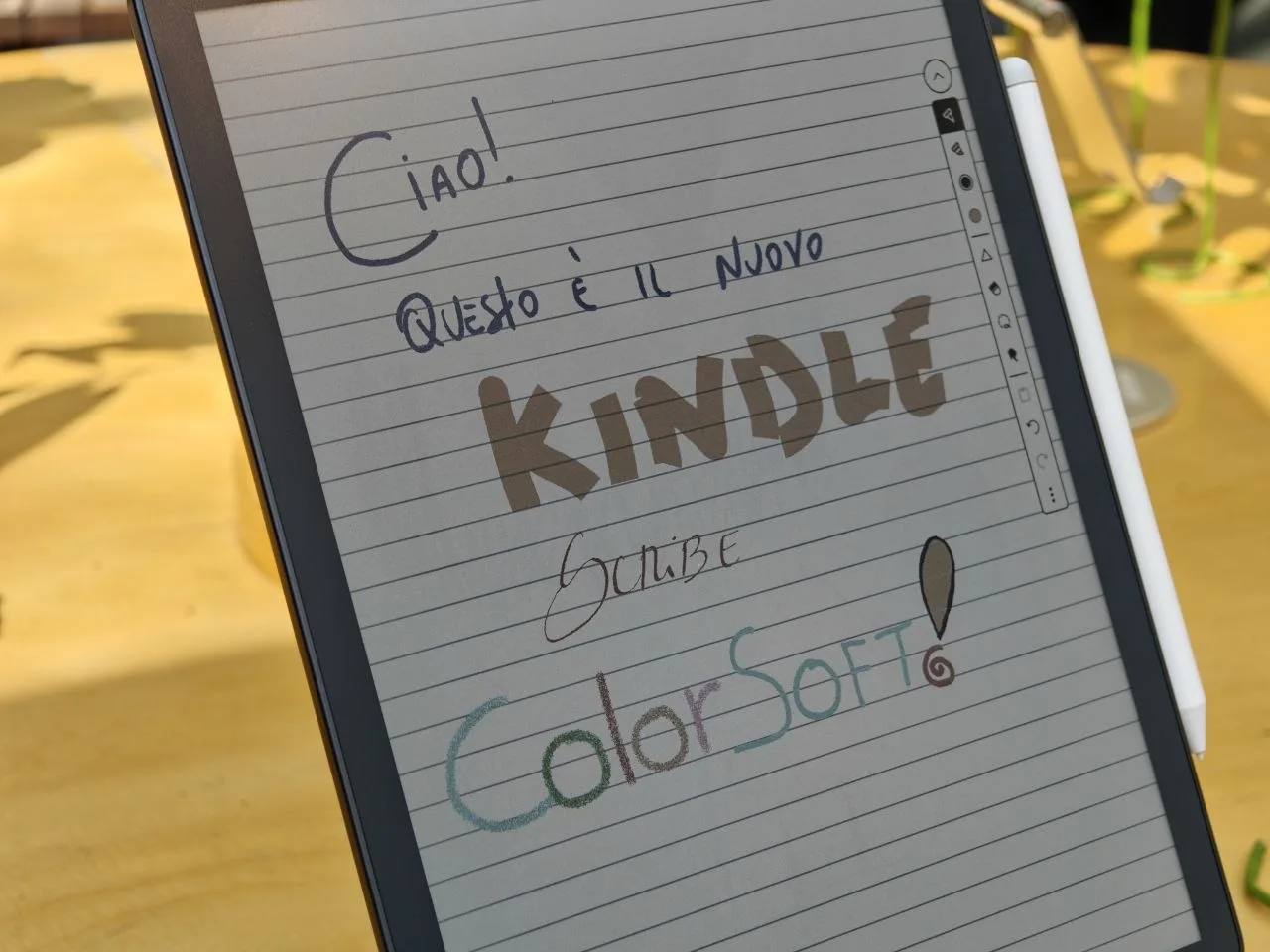 Appunti scritti a colori su Kindle Scribe Colorsoft