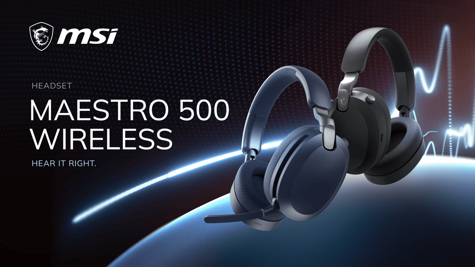 MSI MAESTRO 500 WIRELESS: cuffie ANC a 69,99 euro