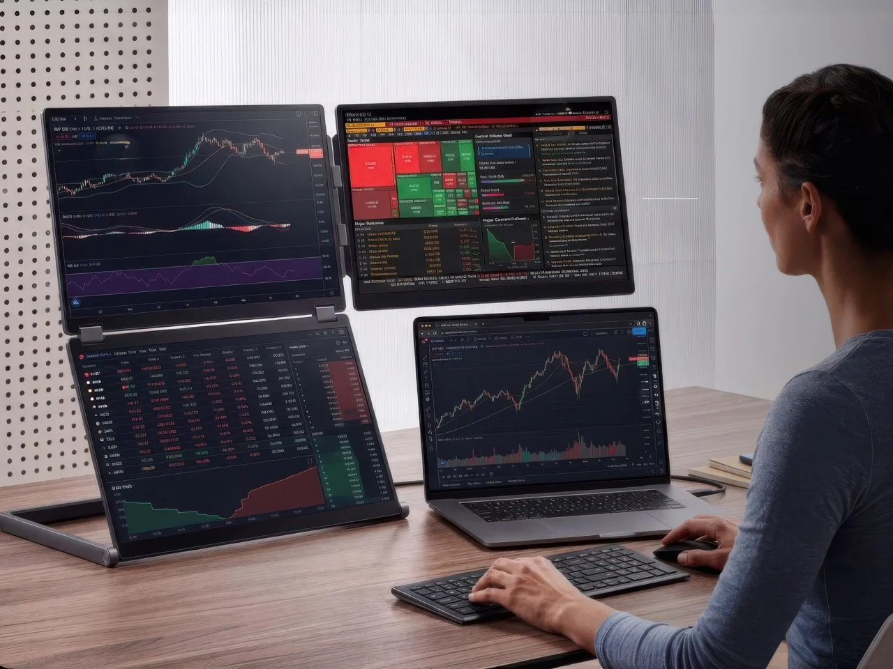 NexFold Fold 7, il monitor triplo portatile a L per laptop arriva da settembre
