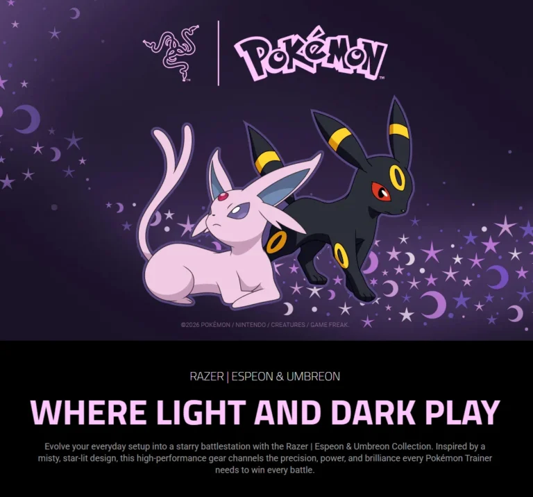 Razer prepara una nuova linea Pokemon dedicata a Espeon e Umbreon