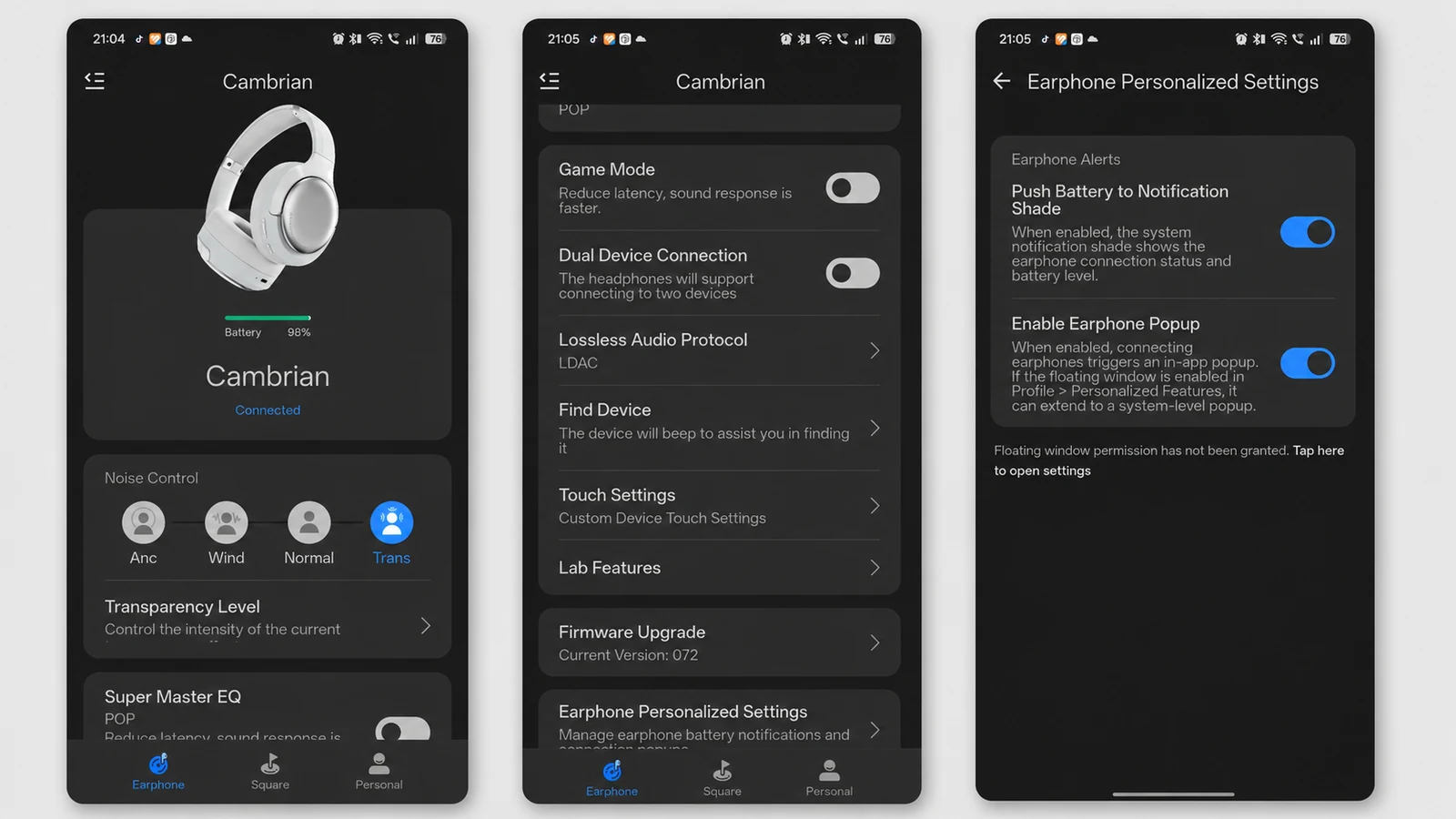 App RoseLink con preset EQ e personalizzazione controlli per Roseselsa Cambrian